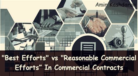 Best Efforts, Reasonable Efforts, Commercially Reasonable .